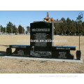 Good Quality Absolute Black Granite Serp Top Bench Headstone
